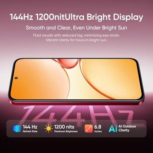 Image of realme 15X 5G Smartphone 6GB RAM 128GB ROM, 6.8 inch 144Hz Display, 7000 0mAh Battery, 60W Fast Charging IP69 Pro Waterproof Dimensity 6300 6nm Octa-core chipset Processor (Maroon Red)