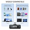 BOYA BY-V20 Microphone Wireless for iPhone 15/16, Android, Mini Microphone, 48KHz/16Bit, 9h Use, Noise Cancelling, USB-C Lavalier Mic, Mute Mode, 360° Clip on wireless Lapel Mic for Video Recroding #5