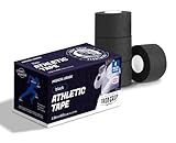 Iron Grip Fightwear Premium Sports Medical Athletic Tape Black (4-Rolls) 1.5in x 45 ft | 100% Cotton, Easy Tear, No Sticky Residue | Best Tape for Jiu-Jitsu Athletes & Trainers | Ankles and Wrist |