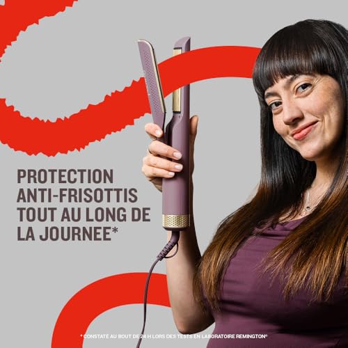 Remington AIRvive Lisseur cheveux [2 en 1: cheveux secs ou humides] Technologie Ionic Air: résultats rapides en douceur (micro-revitalisants anti-frisottis thermoréactifs, écran LED, céramique) AS8930