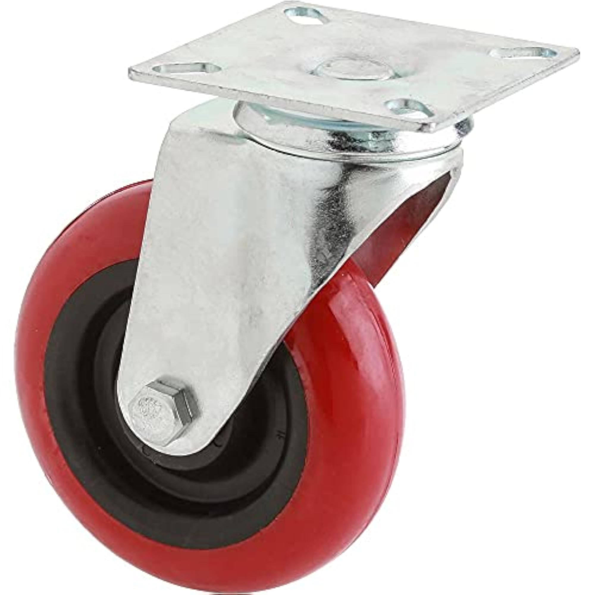 4-inch Swivel Polyurethane Plate Caster, Heavy Duty