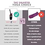ALLEN & MATE 100% Cotton Unisex Yoga Mat Bag – Versatile Carrier with Mat Straps, Large Storage Pockets Fits Yoga & Pilates Mats - Image 5