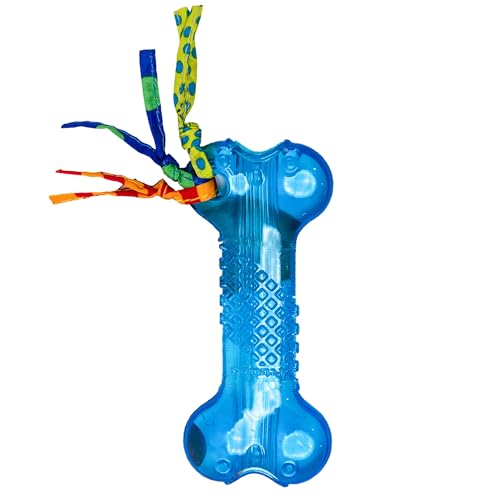 Petstages Orka Mini Bone - brinquedo em forma de osso para cães - para morder - azul real