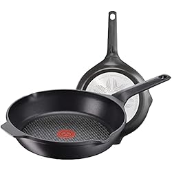Sartenes Tefal Aroma Amazon Tefal Aroma - Juego de 2 sartenes: de 22 y 24 cm de aluminio fundido y titanio, antiadherentes, tecnología Thermospot, cocción uniforme, color negro