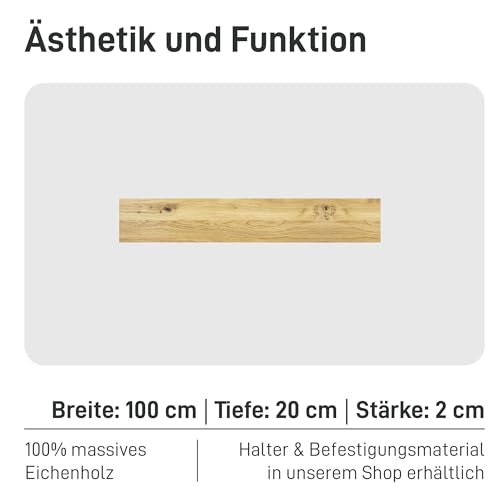 Fensterbank innen Regalbrett aus Eiche 1x 100 cm