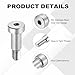 MECCANIXITY 4 Pcs 304 Stainless Steel Shoulder Bolt 10mm Shoulder Dia 16mm Shoulder Length M8x1.25 Thread Hex Socket Shoulder Bolts for Hydraulic Injection Molding Machinery Industries