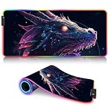 Taille : le grand tapis de souris émettant de la lumière LED a une taille plus grande, un espace de fonctionnement plus large, une surface de fonctionnement confortable et offre également plus d'espace de décoration d'éclairage LED. Il allie praticité et beauté.