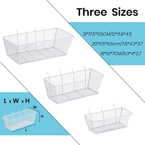 Photect BK-PHOTECT-220488 Pegboard Wire Baskets Pegboard Accessories Hanging Pegboard Wall Organizer 3 Sizes Pegboard Bins Basket Home Garage Multi Fit Basket thumb #2