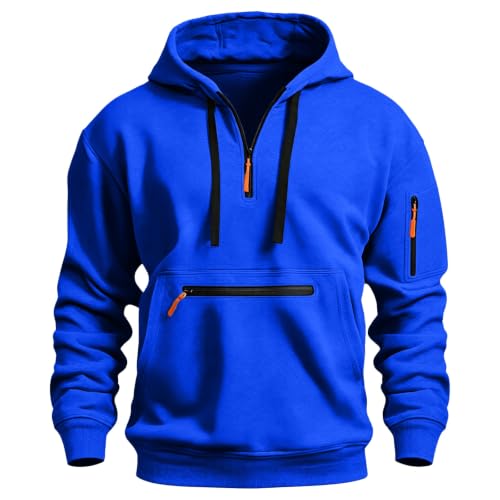 Work Hoodies for Men Tactical Sweatshirt Cargo Quarter Zip Pullover - image 7