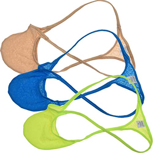 OROCOJUCO Men's Jacquard Thong String Micro Bikini Mini T-Back Sexy Pouch Underwear