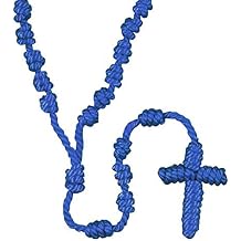 Autom Blue Knotted Cord Rosary 12/pk