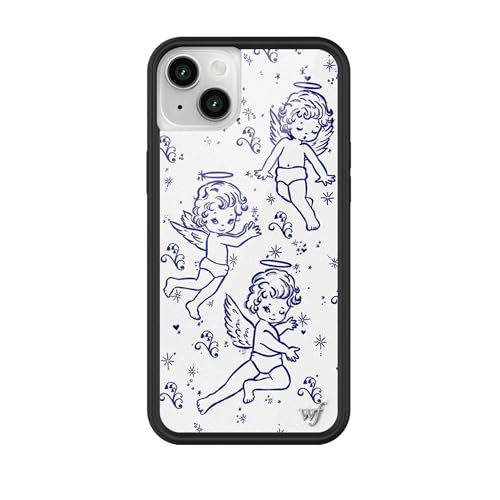 Wildflower iPhone 13/14 case - black bumper, drop-tested