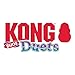 KONG Duets Duos Bouncy Dual Color Squeaky Toy fot Dogs (Bone, Small)