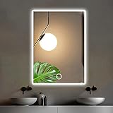 💡【BELEUCHTETER KOSMETIKSPIEGEL MIT 3-FACH VERGRÖßERUNG】 klares vergrößertes Bild ohne Verzerrung, optimal für Schminken und Rasieren; optimale Verwendung bei einem Abstand von ca. 15cm.