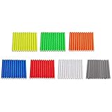 Coolsheep 7 Sets/84Pcs Bicycle Spoke Reflector Bike Spoke Skins Wraps, Wheel Decoration Reflective...