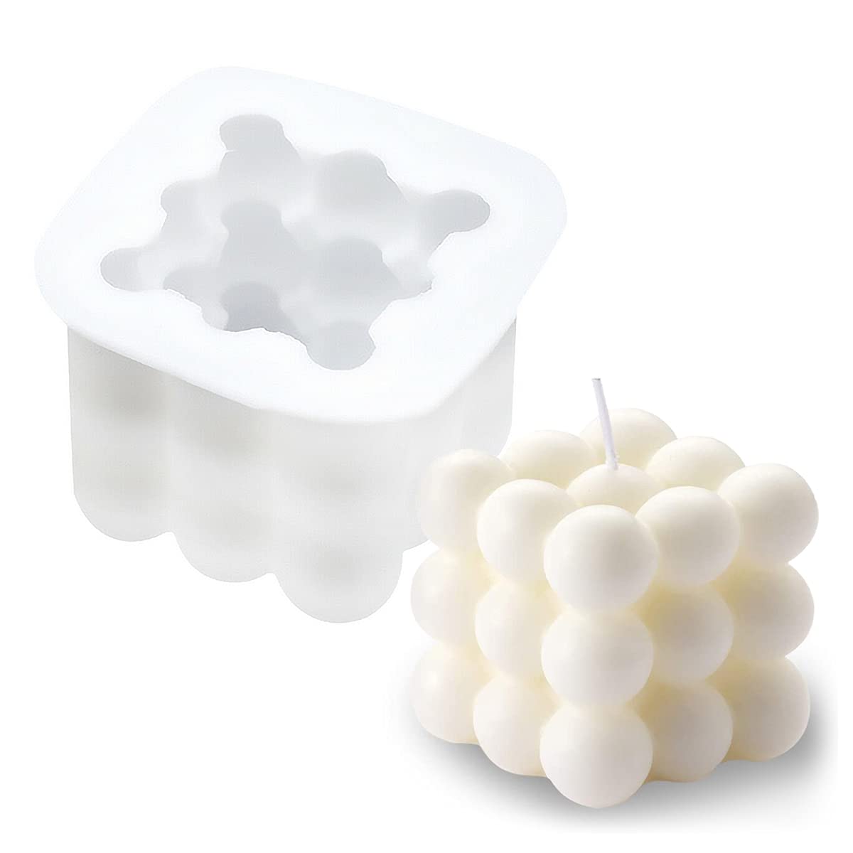 Bubble Candle Molds - 3D Silicone Shapes Moldes para Velas Artesanales Candle Molds for Candle Making Silicone Molds for Candles - Candle Making Molds Silicone Candle Molds Candle Wax Molds Silicone
