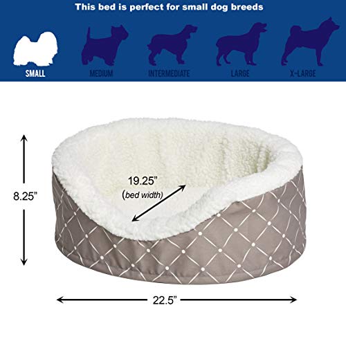 Image of MidWest Homes for Pets CU25MRD Couture Orthopedic Cradle Pet Bed for Dogs & Cats, Small