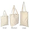 IMFAA Pack of 10 Long Lasting Cotton Canvas Tote Reusable Shopping Bags. Natural Colour Ideal for Printing and Embroidery. (50x40+60) #1