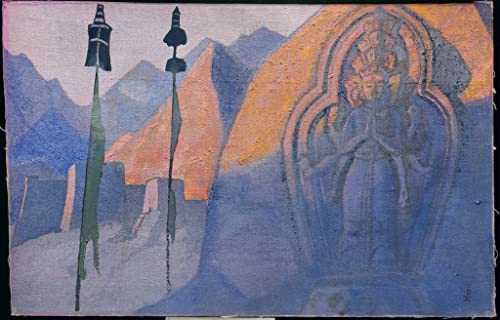 Peinture Chenrezi Nicholas Roerich pour sublimer un mur vide avec une affiche d'art 60x90cm