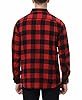 Alex Vando Mens Button Down Shirts Flannel Shirt Long Sleeve, Red/Black, 3XL #4