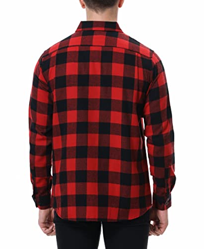 Alex Vando Mens Button Down Shirts Regular Fit Long Sleeve Casual Plaid Flannel Shirt