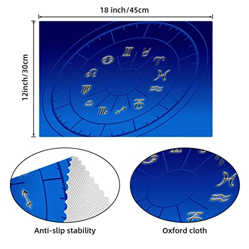 Set de table bleu antidérapant et résistant à la chaleur lot de 6 - 5