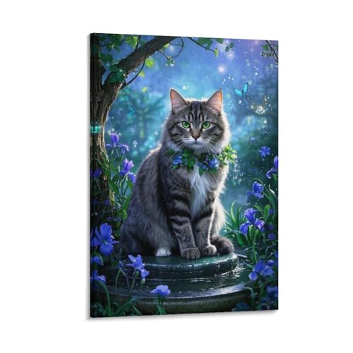 Image sur toile chat Manx 50x75cm pour habiller facilement un grand pan de mur vide