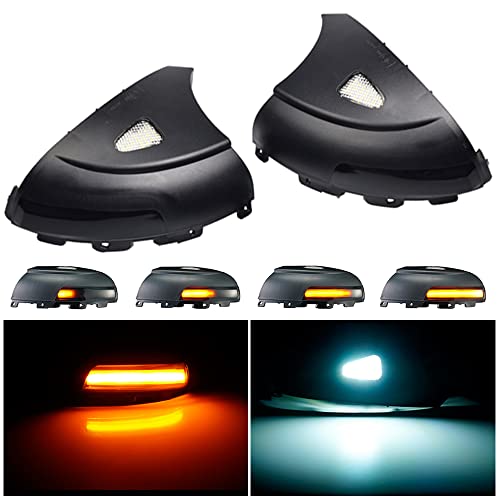 Lot de 2 clignotants de rétroviseur dynamiques à LED compatibles avec MK1 Tiguan 2008-2016 Sharan 2012-2015 (jaune)