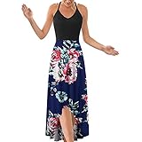 Long Maxi Dress for Women Casual V-Neck Criss Cross Backless Sleeveless Strap Open Back Sexy Print...