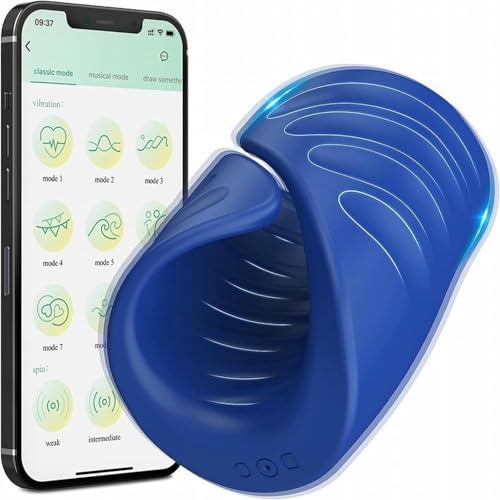 Male-Apex-Drive-Pro, mejorado para hombres, dispositivo con 10 modos, restauración mediante aplicación, recargable e impermeable, el mejor regalo para hombres.,Blue