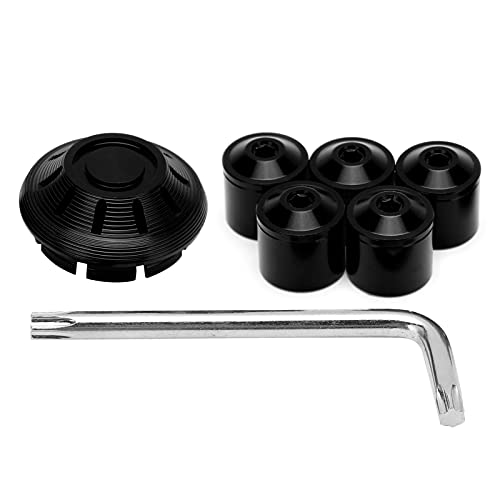 Enjoliveurs latéraux de roue moto robustes protection et style noir pour GTS GTV 300