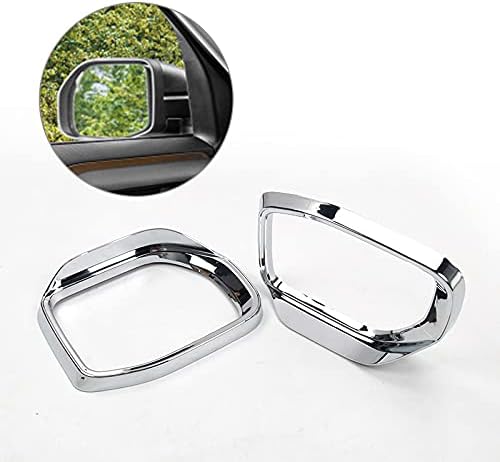 Bronco Side Mirror Rain Cover Mirror Rain Visor Smoke Guard for Bronco 2021 2 Pcs (Silver plating)