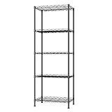 HOMEFORT 5-Shelving Unit, Adjustable Wire Shelving, Metal Wire Shelf Rack Organizer for Kitchen, Pantry, Closet, Bathroom, Laundry, Black,21' W x 11' D x 53' H