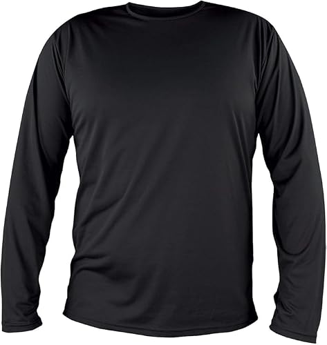 ecwct1/Mens L/S Polartec® Power Dry® Level 1 Shirt (Black, Medium)