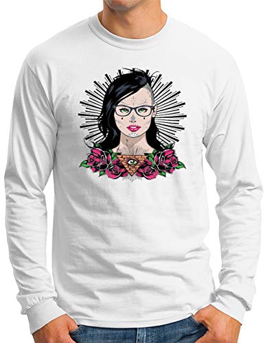 T-shirt manches longues homme Conspiracy All Seeing Eye Pyramid OM3 S-4XL