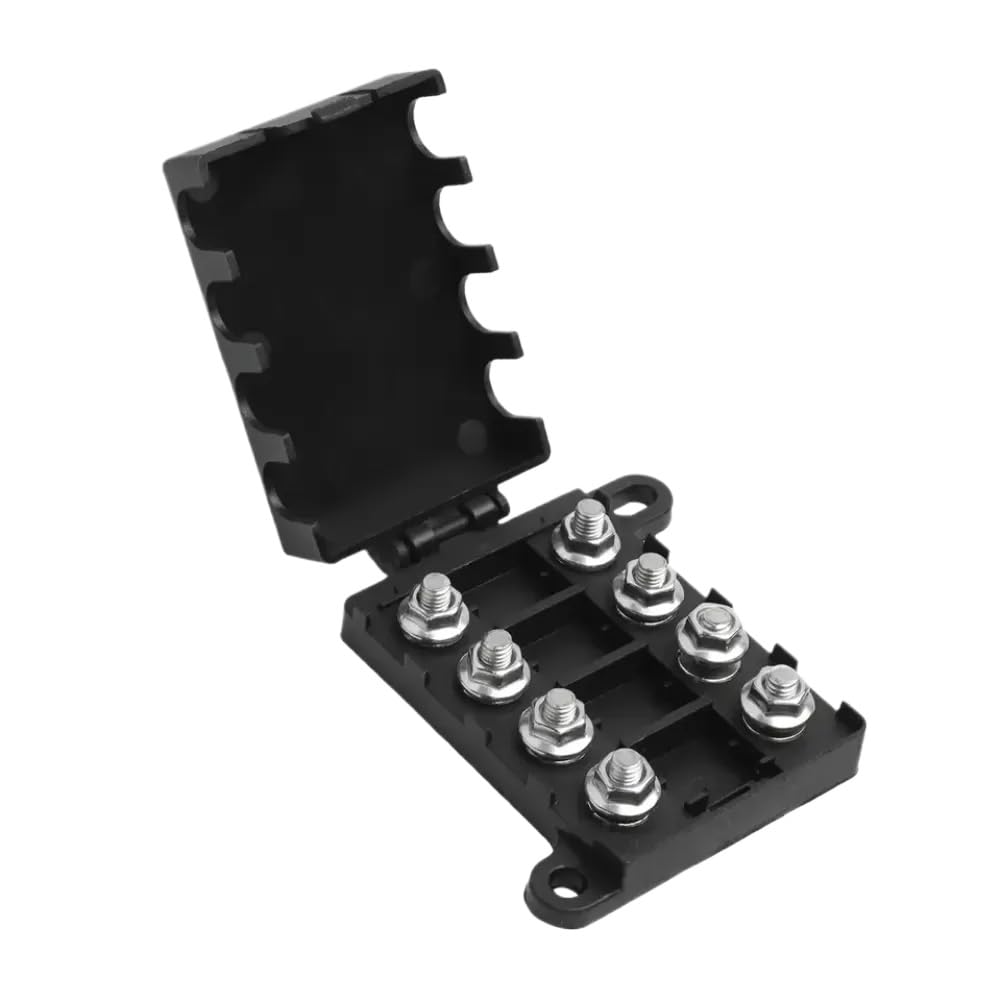 4 Way Midi Fuse Holder Block with 4 Fuses 8 Lugs Dual Setups 200A Max Car Accessories Interiors Compatible with