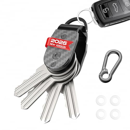 Image of QEG Key Organizer,Keyholder Keychain, Compact Metal Key Case, Minimalist Key Fob,Keychain For Men,Holds 2-6keys