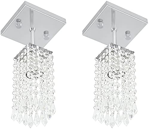 2 Lustres Plafon Clearcrillic Quadrado Cristal Acrílico