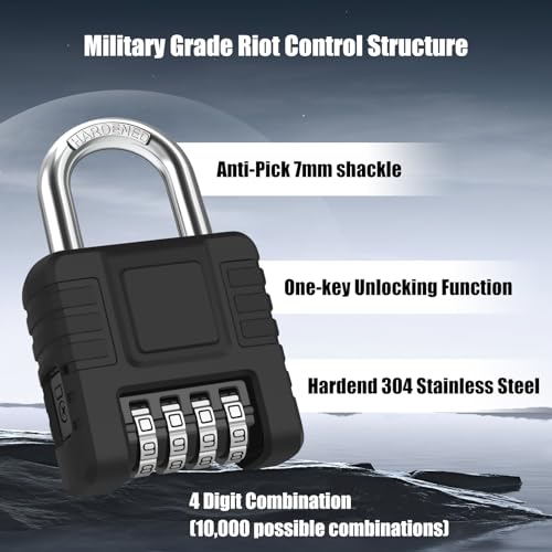 Cadenas à combinaison anti-rouille pour sécuriser unité de rangement