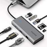 💻【USB-C-Hub 4k@60Hz】Der USB-C-Hub-Multiport-Adapter liefert Ihnen ein lebensechtes 4K@60Hz-HDMI-HD-Bild. Der Ausgabebildschirm ist stabiler, der Bildschirm friert nicht ein und Maus und Tastatur haben keine Verzögerung
