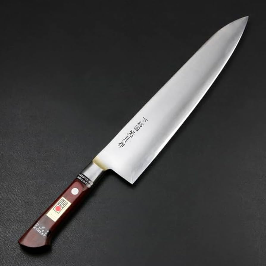 白紙1号 クラッド 万能包丁 170㎜ #9326 焼柄 月光作 月光作 白紙1号 黒打 文化包丁 170㎜ #1321 焼栗柄 包丁・ナイフ