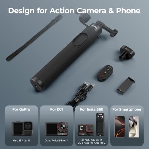 SmallRig Power Grip, 5000mAh Charging Handle Selfie Stick for DJI/GoPro by SMALLRIG - Used condition - Image 4