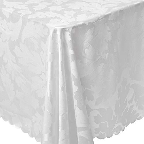 Montse Interiors, S.L. Mantel de Mesa Cocina o Comedor en Jacquard (Salma Blanco, 250x140)