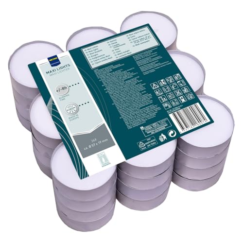 METRO Professional Maxi Teelichter, Paraffin, Ø 5.7 x 1.9 cm, 8...