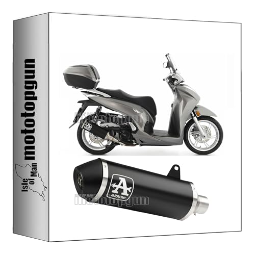 Pot echappement approuve Arrow Urban avec embout acier noir pour Honda SH 350