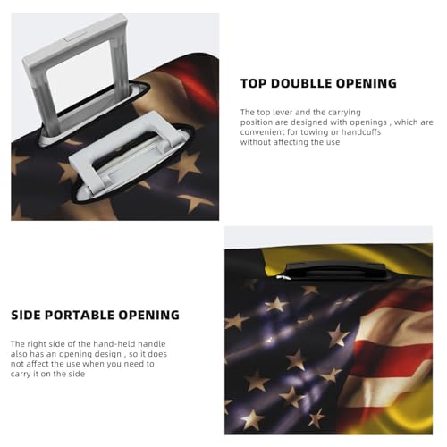 Travel Luggage Cover Combined Belgium And Usa Flag Fashion Washable Baggage Suitcase Protector Fit For Luggage Medium4