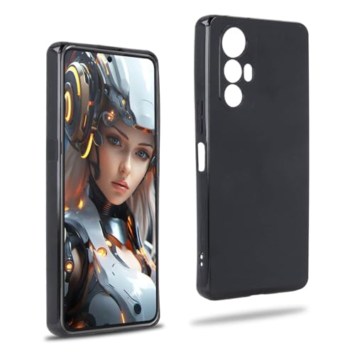 REY Coque pour CUBOT Max 5, TPU Noir en Silicone, Ultra Fine 0.33mm