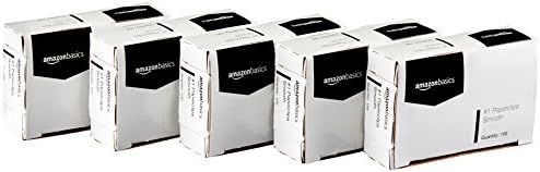 Amazon Basics No. 1 Paper Clips, Smooth, 100 Clip per Box, 10-Pack