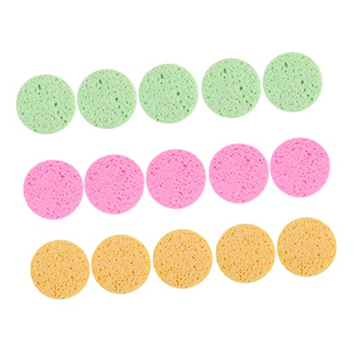 GALPADA 15Pcs Soft Rounded Makeup for Face Cleaning Velour Applicators for Foundation Concealer and Blush Application