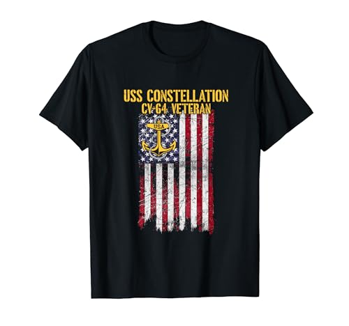 Official USS Constellation CV-64 Aircraft Carrier Veteran Camiseta
